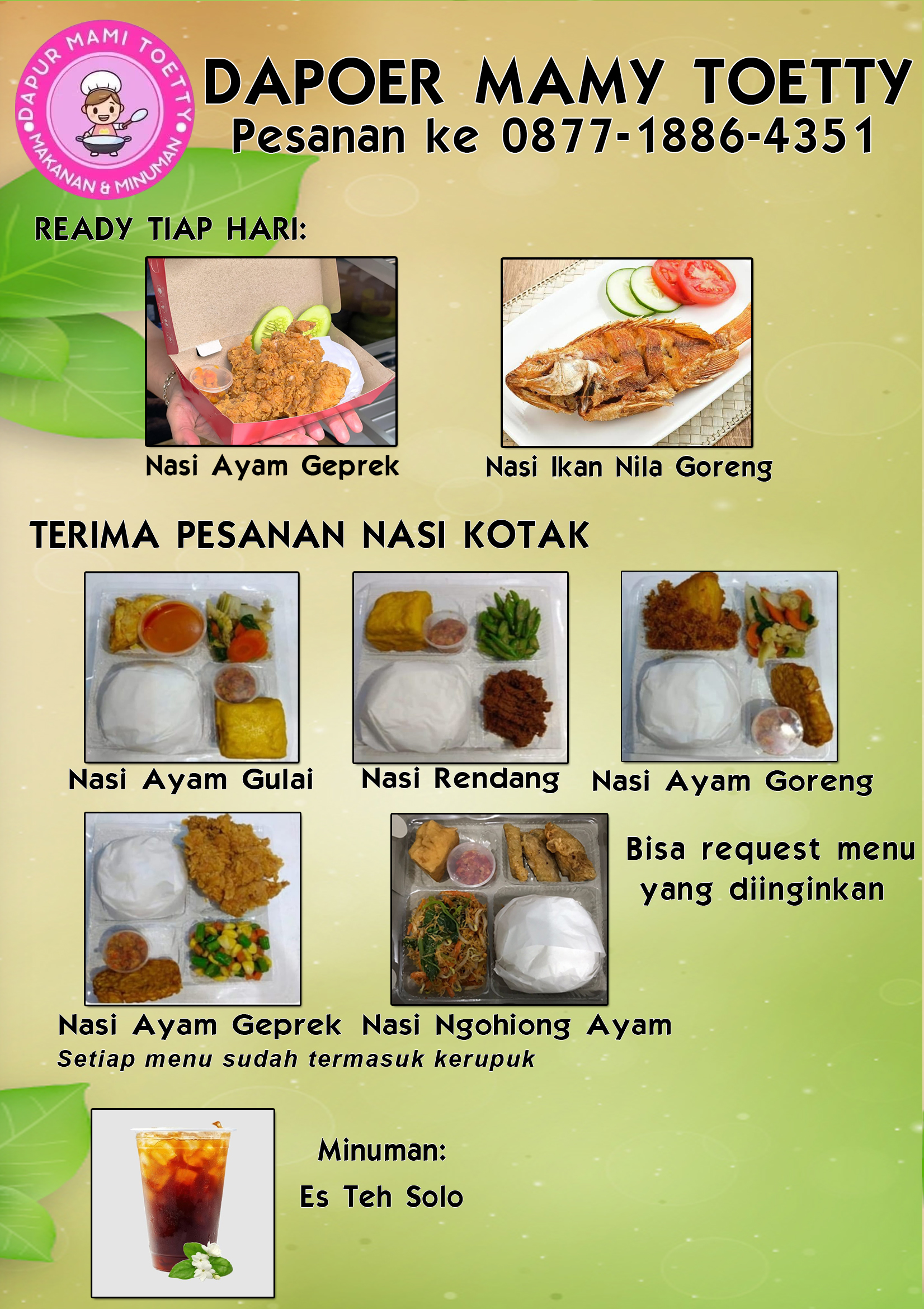 Daftar Menu Dapoer Mamy Toetty
