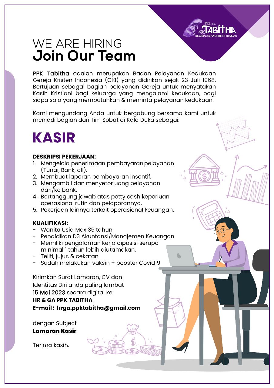 E Flyer Loker Kasir Tabitha