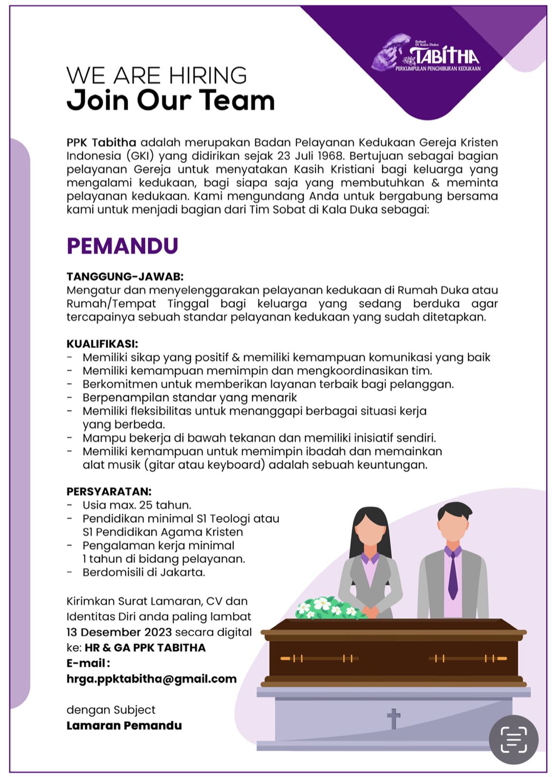 E Flyer Loker Staff Pemandu Tabitha Revisi