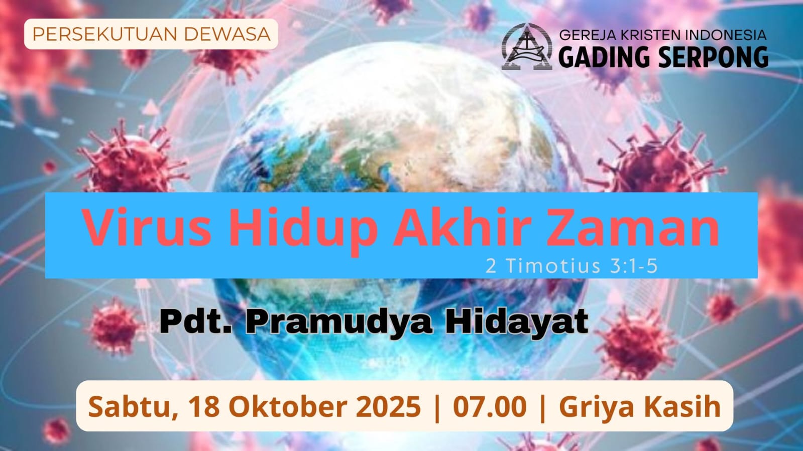 Persekutuan Dewasa (Sabtu) | 18 Oktober 2025