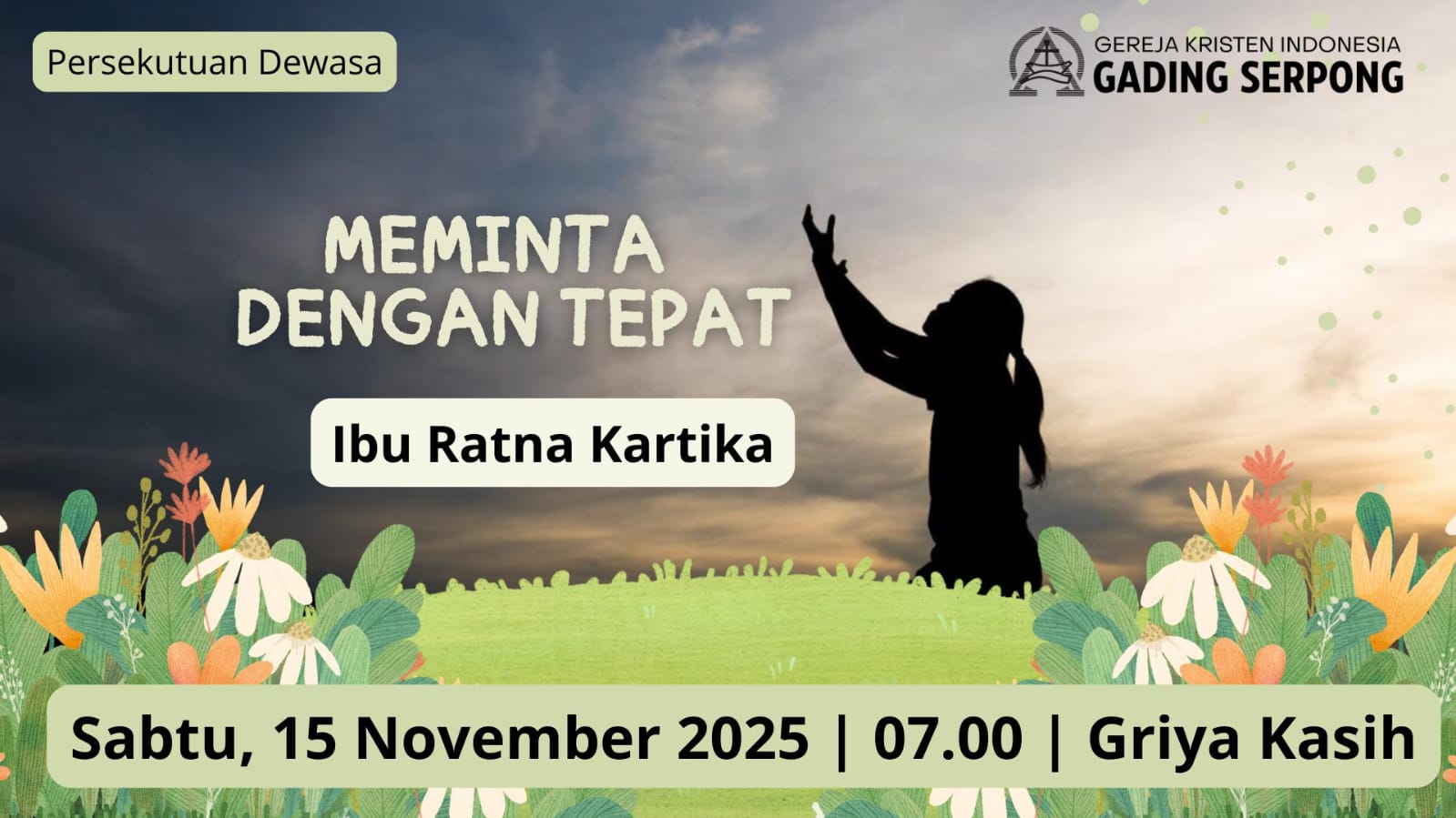 Persekutuan Dewasa (Sabtu) | 15 November 2025