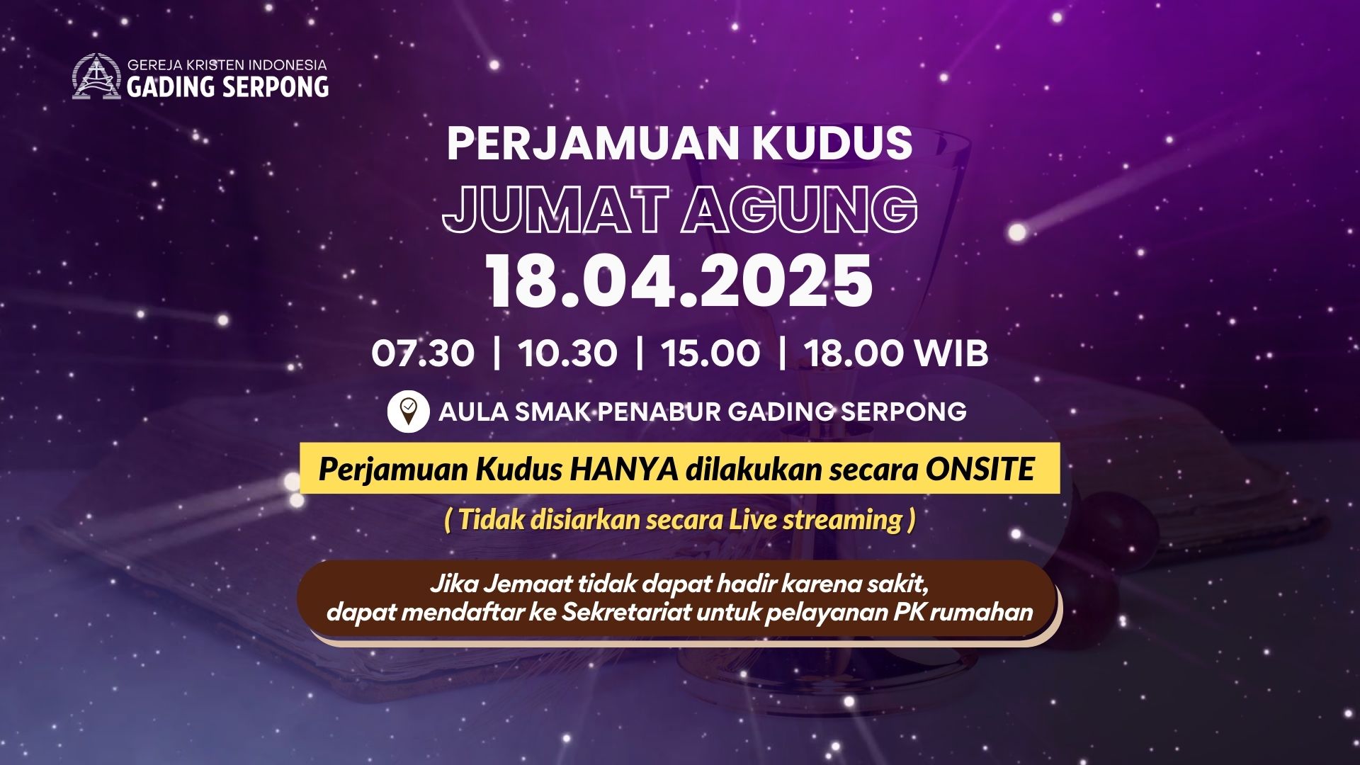 Flyer Info Perjamuan Kudus 18 April 2025