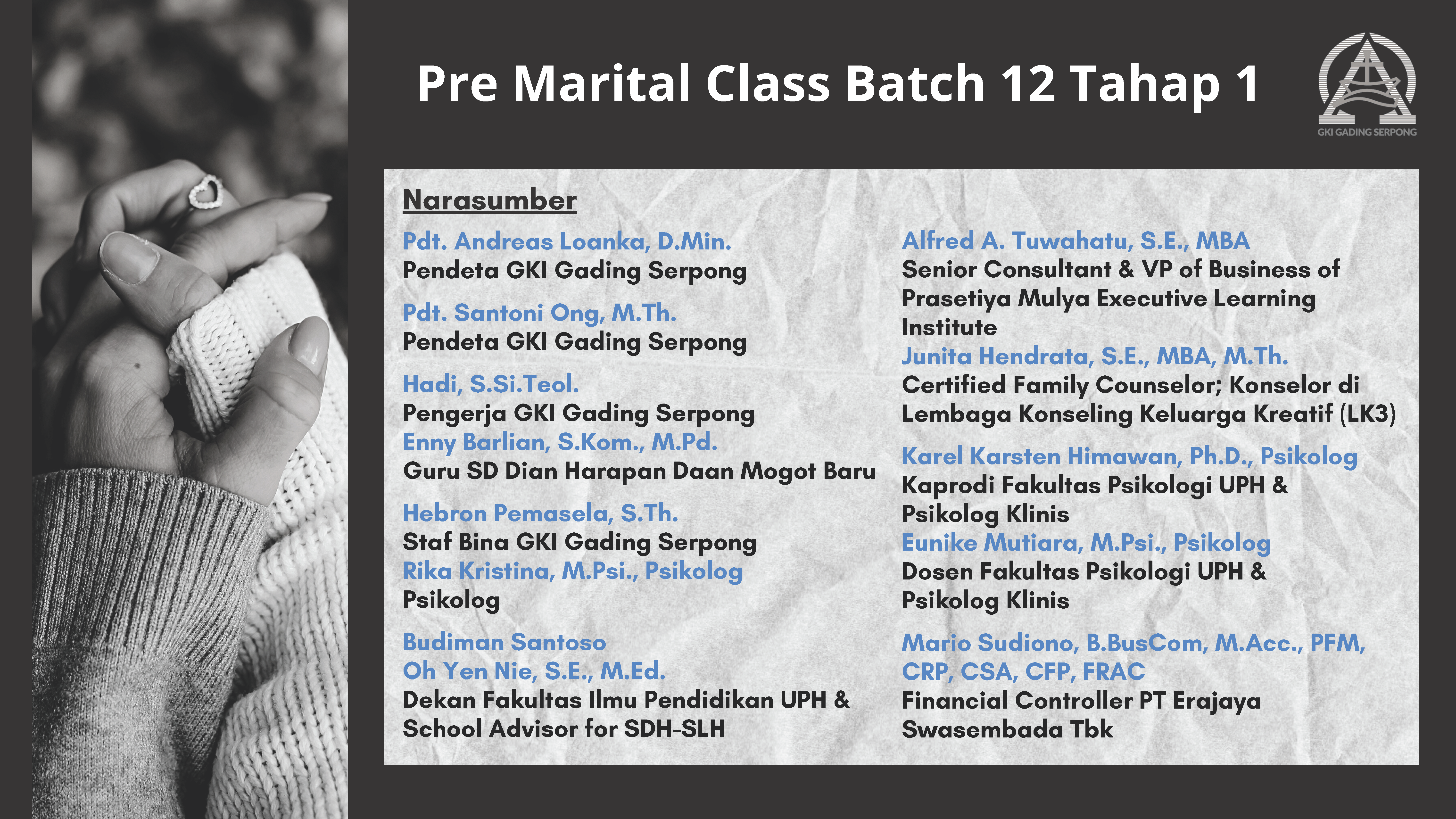 Pre-Marital Class GKI Gading Serpong Batch 12