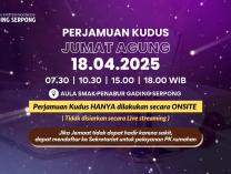 Perjamuan Kudus Jumat Agung 18 April 2025