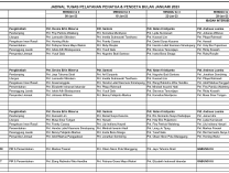 Jadwal Tugas Penatua - Bulan Januari 2023