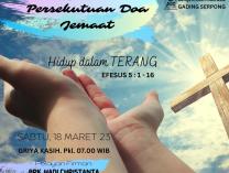 Persekutuan Doa Jemaat GKI Gading Serpong | 18 Maret 2023