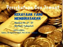 Persekutuan Doa Jemaat | 5 Agustus 2023