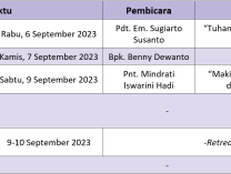 Kegiatan Sepekan (3 September - 10 September 2023)