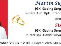 Kebaktian Peneguhan dan Pemberkatan Pernikahan | 8 Oktober 2023