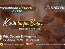 Persekutuan Usia Indah | 25 Oktober 2023