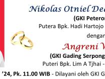 Kebaktian Peneguhan dan Pemberkatan Pernikahan | 20 Januari 2024