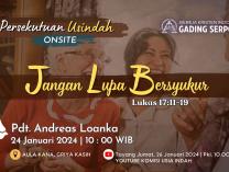 Persekutuan Usia Indah | 24 Januari 2024