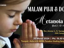 Malam Puji & Doa | 20 Maret 2024