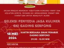 Seleksi Penyedia Jasa Kuliner GKI GS