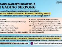 Info Pembangunan Gedung Gereja GKI GS