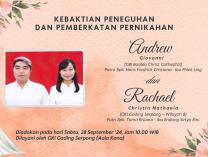 Kebaktian Peneguhan dan Pemberkatan Pernikahan | 28 September 2024
