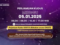 Info Perjamuan Kudus Minggu, 5 Januari 2025